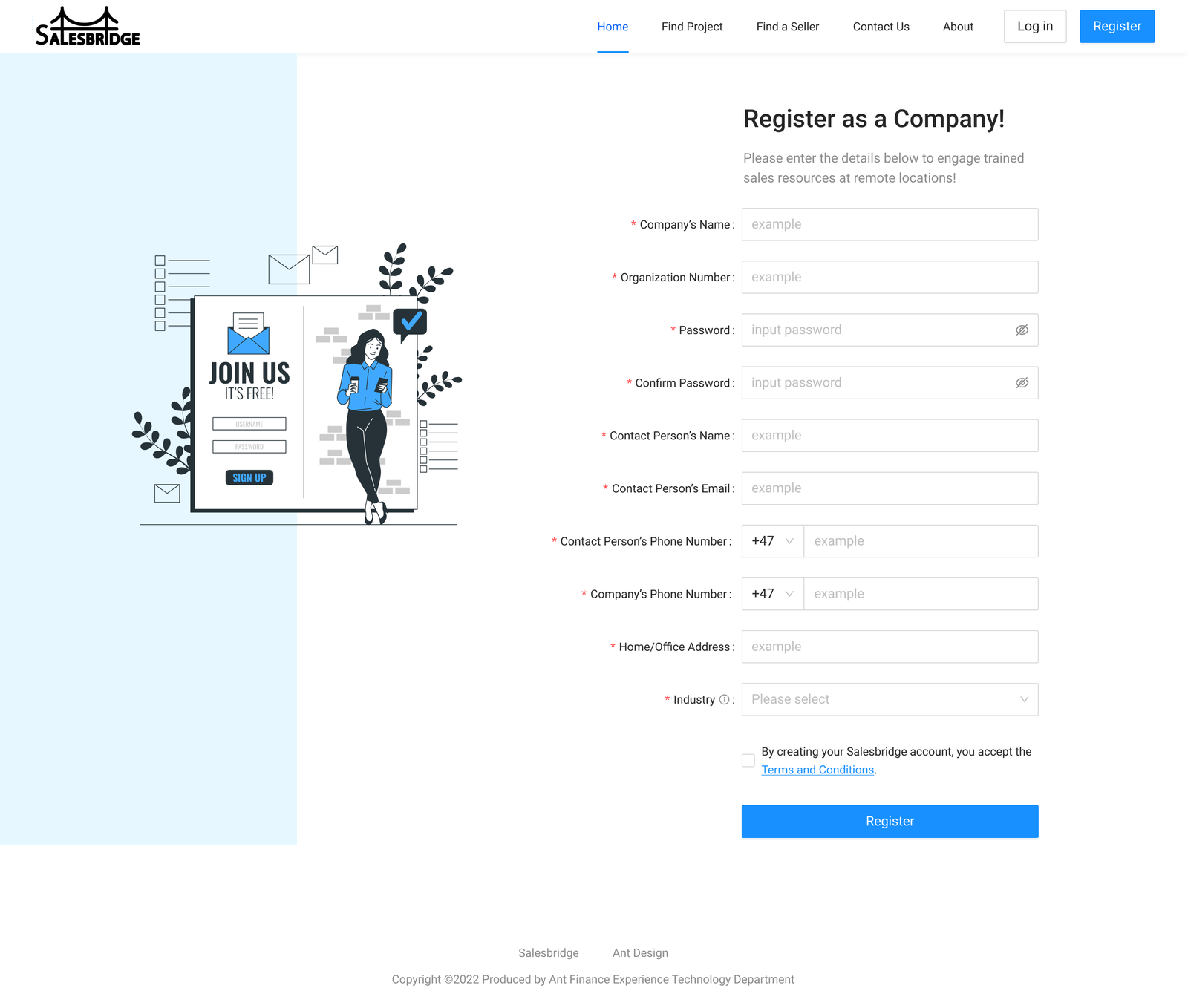 SalesBridge — Company registration